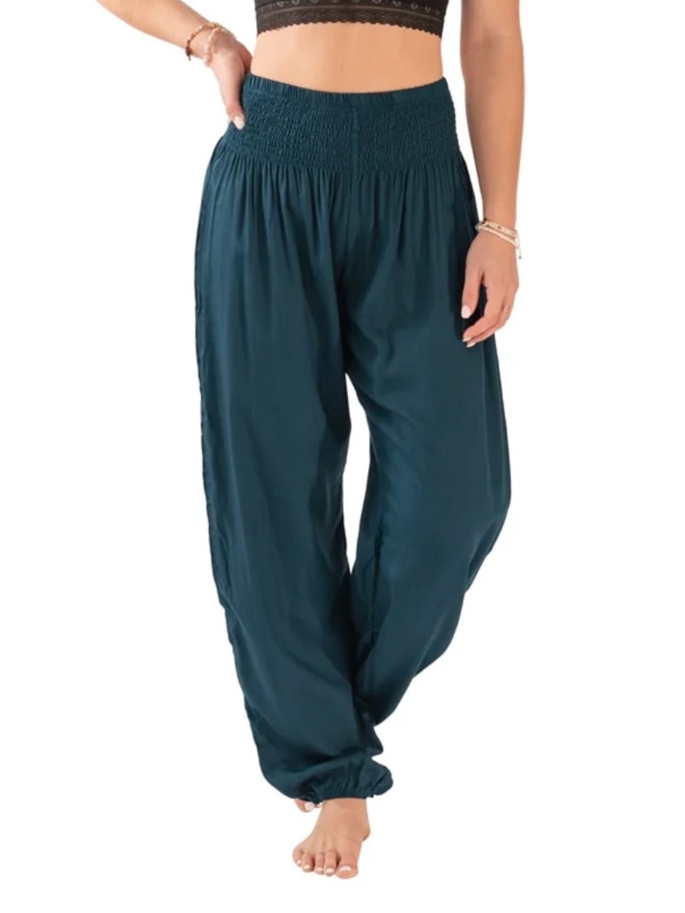LOTUS & LUNA TUSCANY HAREM PANTS DEEP TEAL